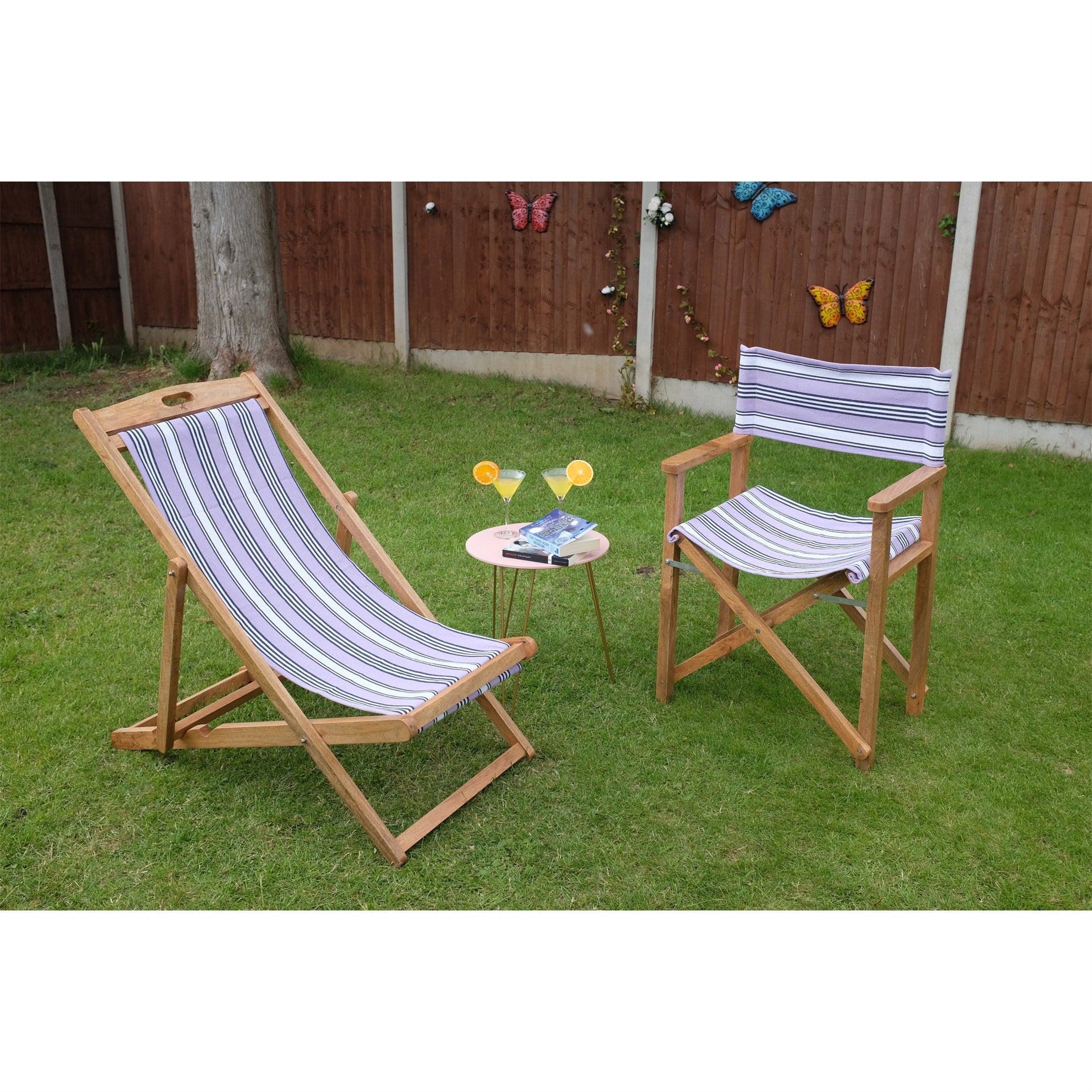 Heather Mango Wood Deck Chair | Foldable Picnic Chair | Sun Lounger ...