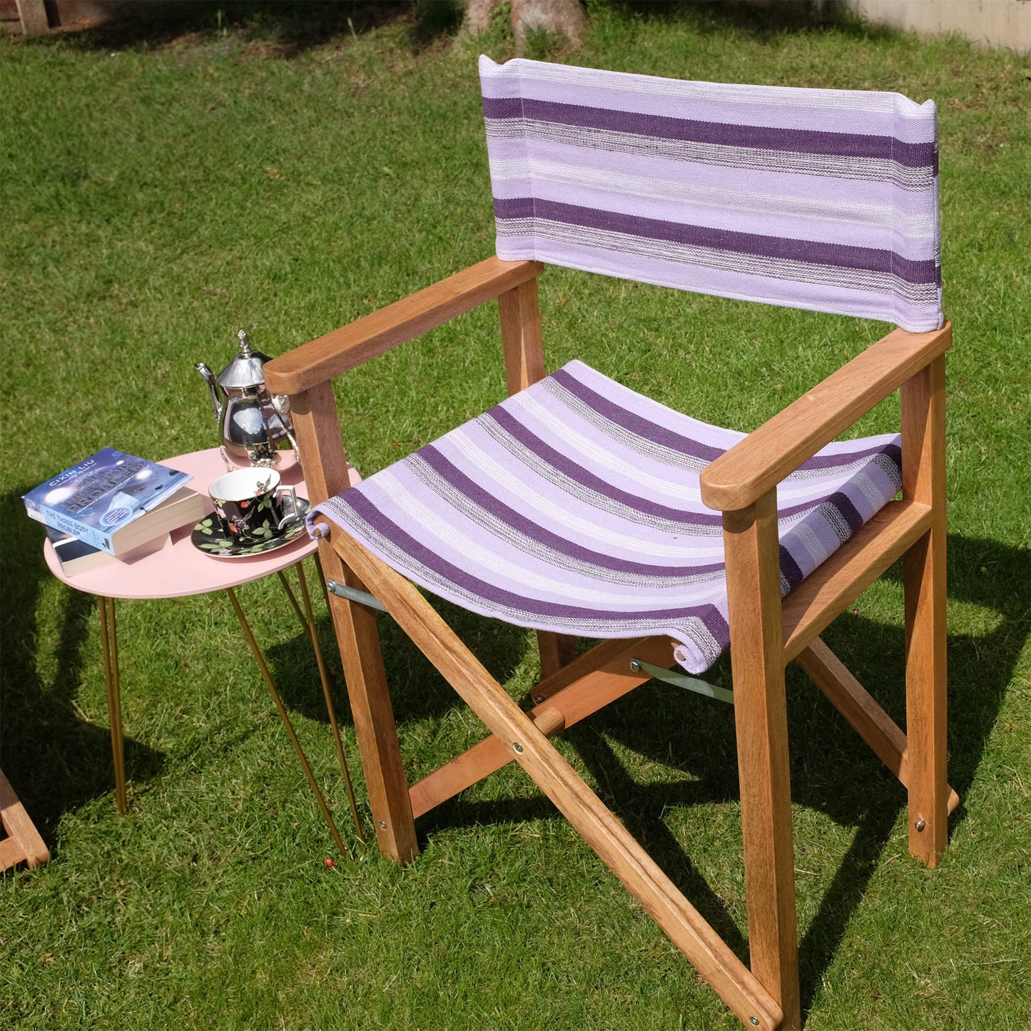 Lilac Mango Wood Folding Premium Director's Chair