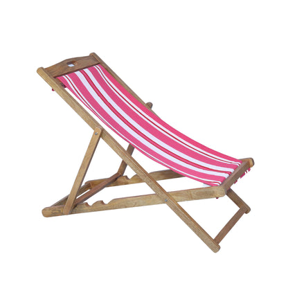 Coral Mango Wood Folding Premium Deck Chair