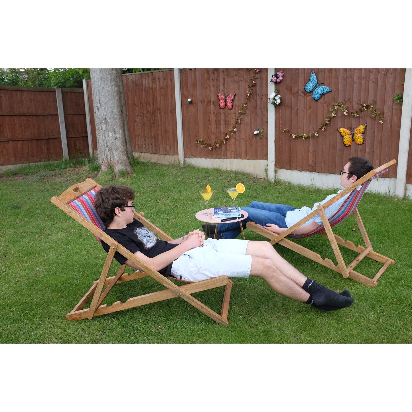 Beach Huts Mango Wood Folding Premium Deck Chair