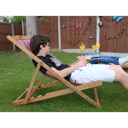 Beach Huts Mango Wood Folding Premium Deck Chair