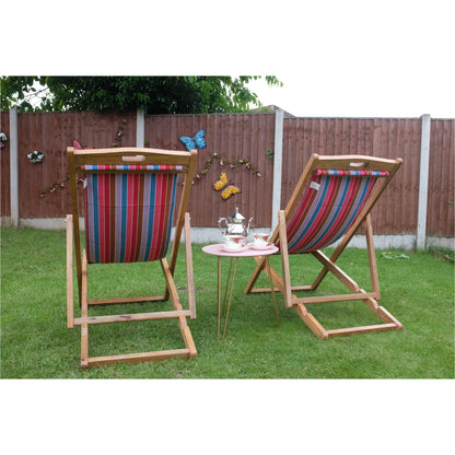 Beach Huts Mango Wood Folding Premium Deck Chair