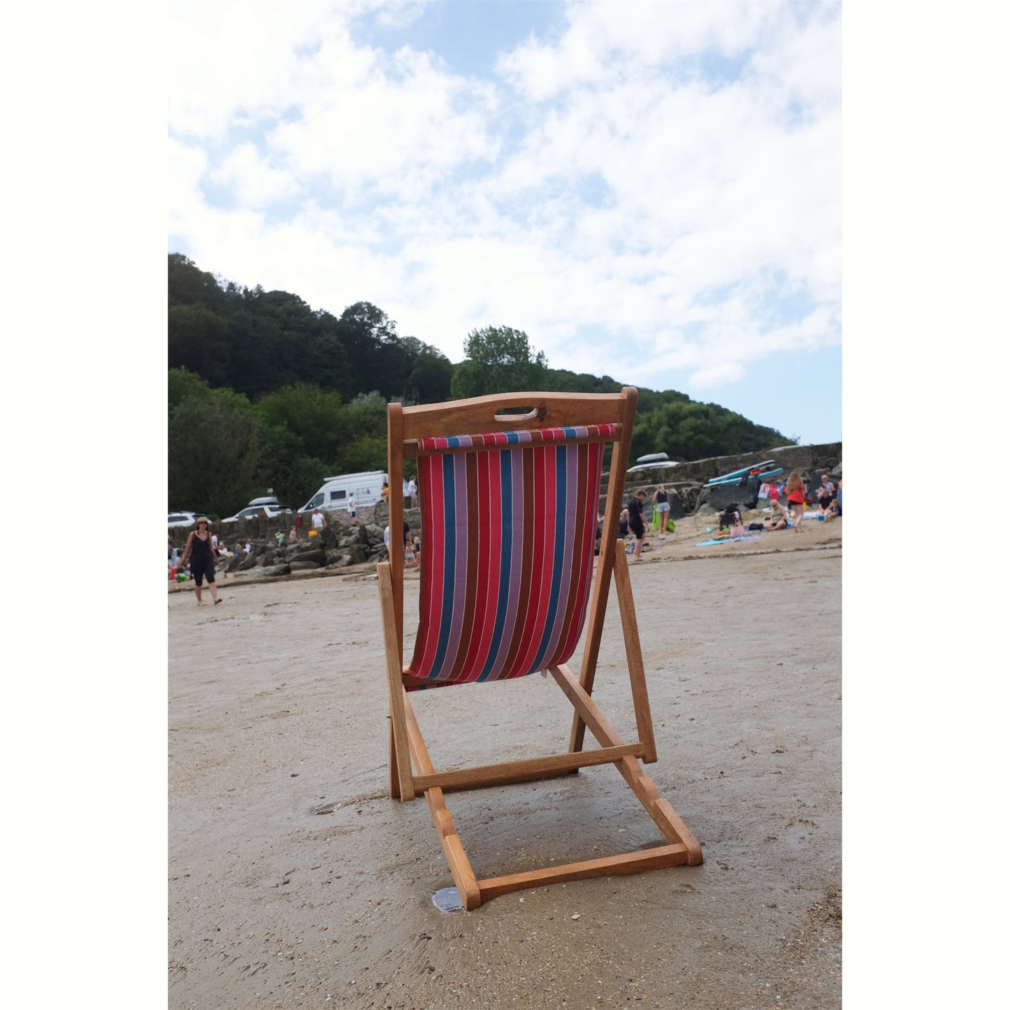 Beach Huts Mango Wood Folding Premium Deck Chair