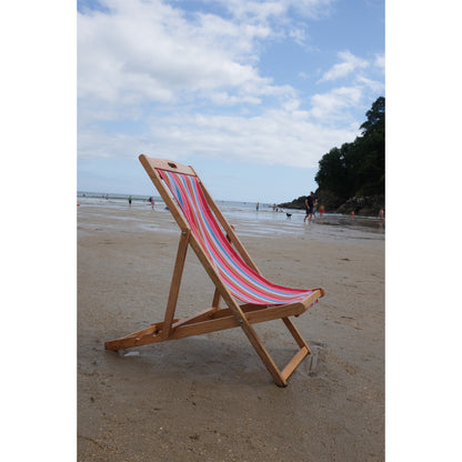 Beach Huts Mango Wood Folding Premium Deck Chair