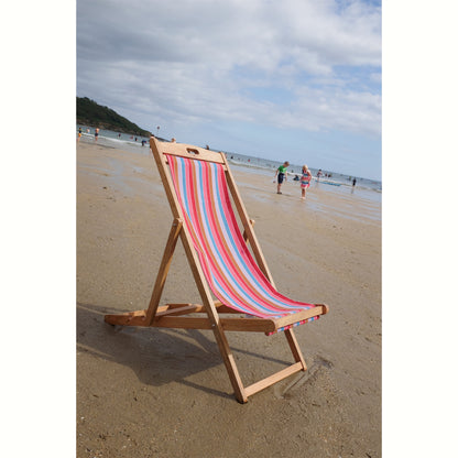 Beach Huts Mango Wood Folding Premium Deck Chair