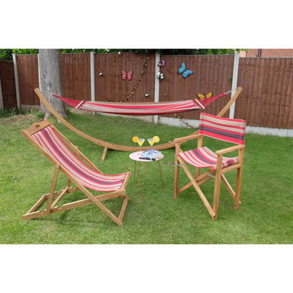 Butterfly Mango Wood Folding Premium Deck Chair