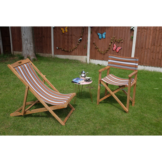 Chestnut Mango Wood Folding Premium Deck Chair