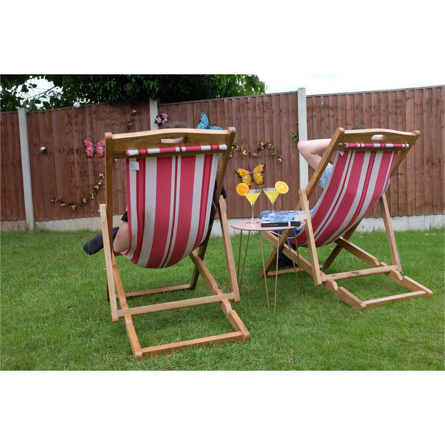 Coral Mango Wood Folding Premium Deck Chair