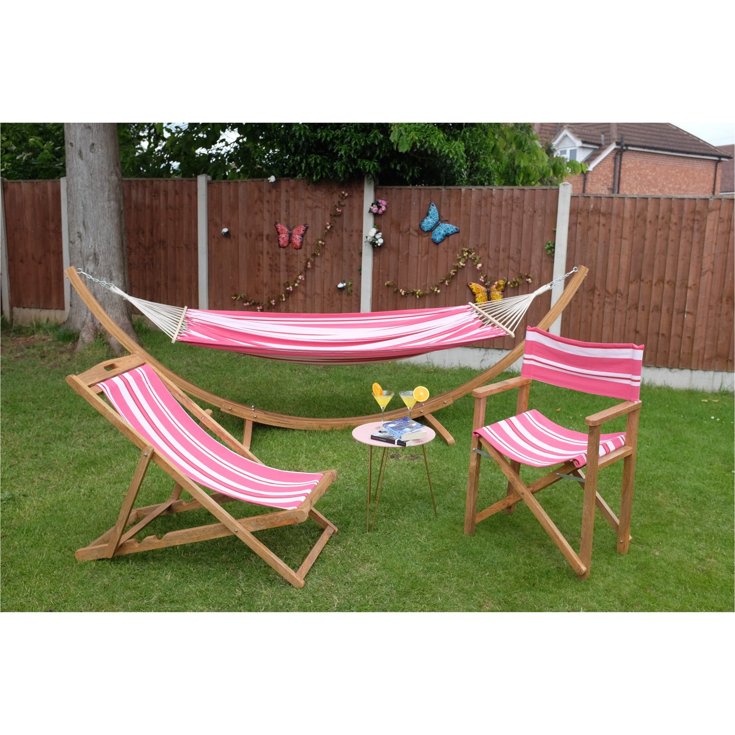 Coral Mango Wood Folding Premium Deck Chair