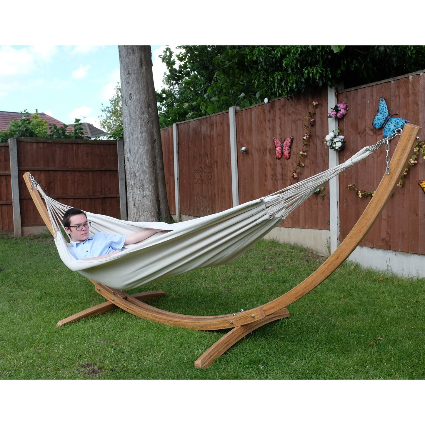 Cream swing hammock and stand set, hammocks with stands, Hammocks