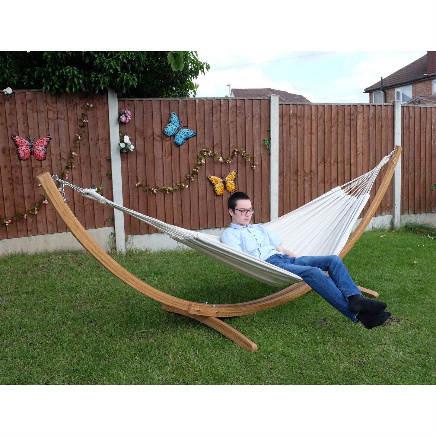 Cream swing hammock and stand set, hammocks with stands, Hammocks