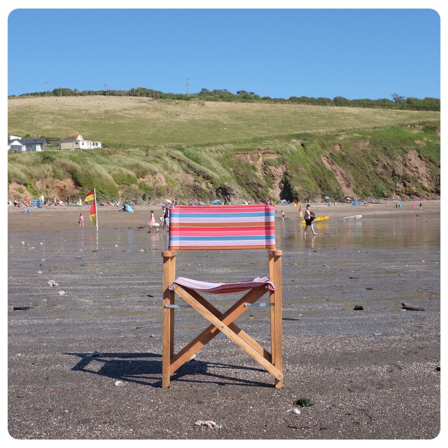 Beach Huts Mango Wood Folding Premium Director's Chair