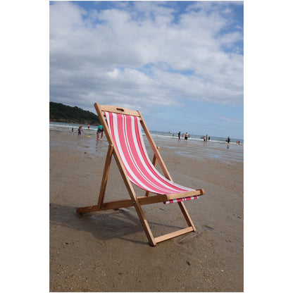 Coral Mango Wood Folding Premium Deck Chair