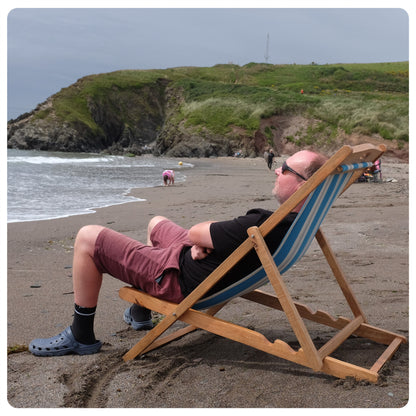 St Ives Mango Wood Folding Premium Deck Chair