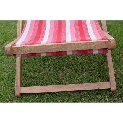 Fuchsia Mango Wood Folding Premium Deck Chair