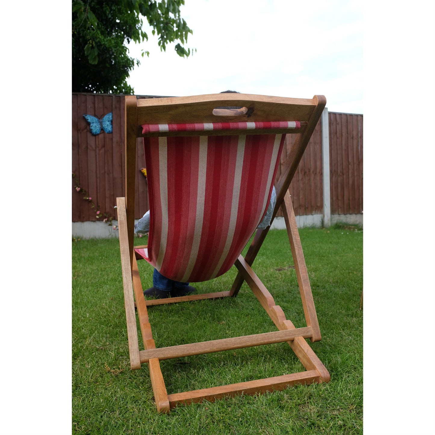 Fuchsia Mango Wood Folding Premium Deck Chair