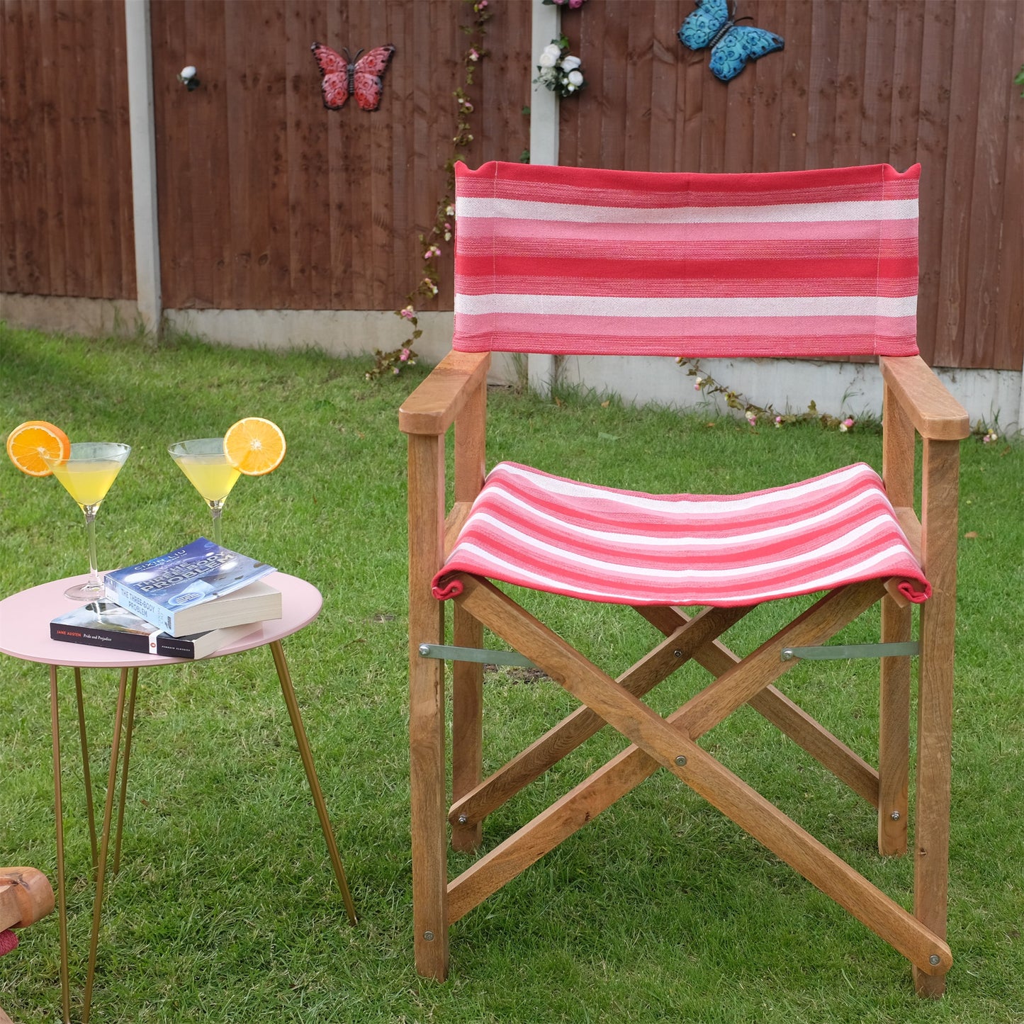 Fuchsia Mango Wood Folding Premium Director's Chair