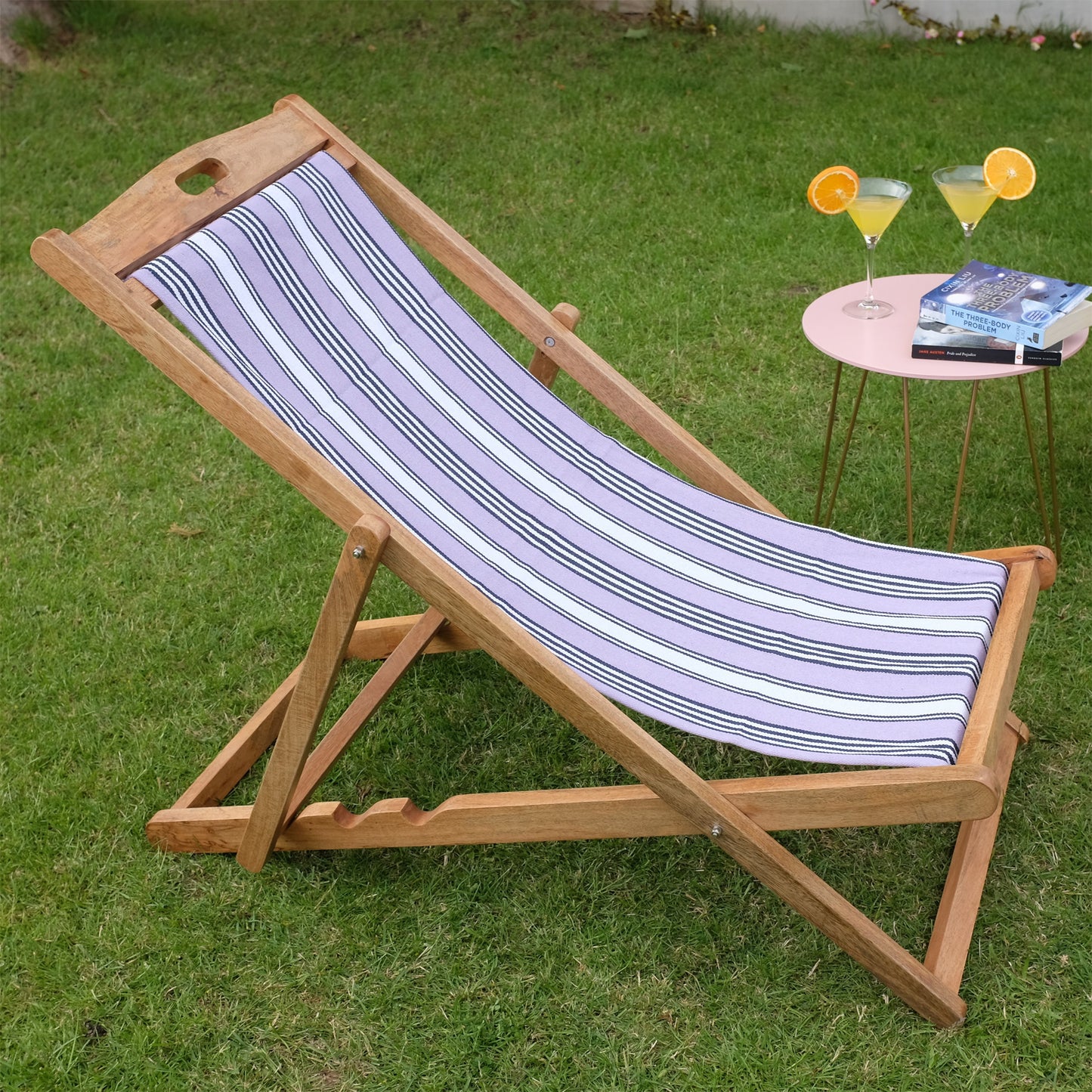 Heather Mango Wood Folding Premium Deck Chair