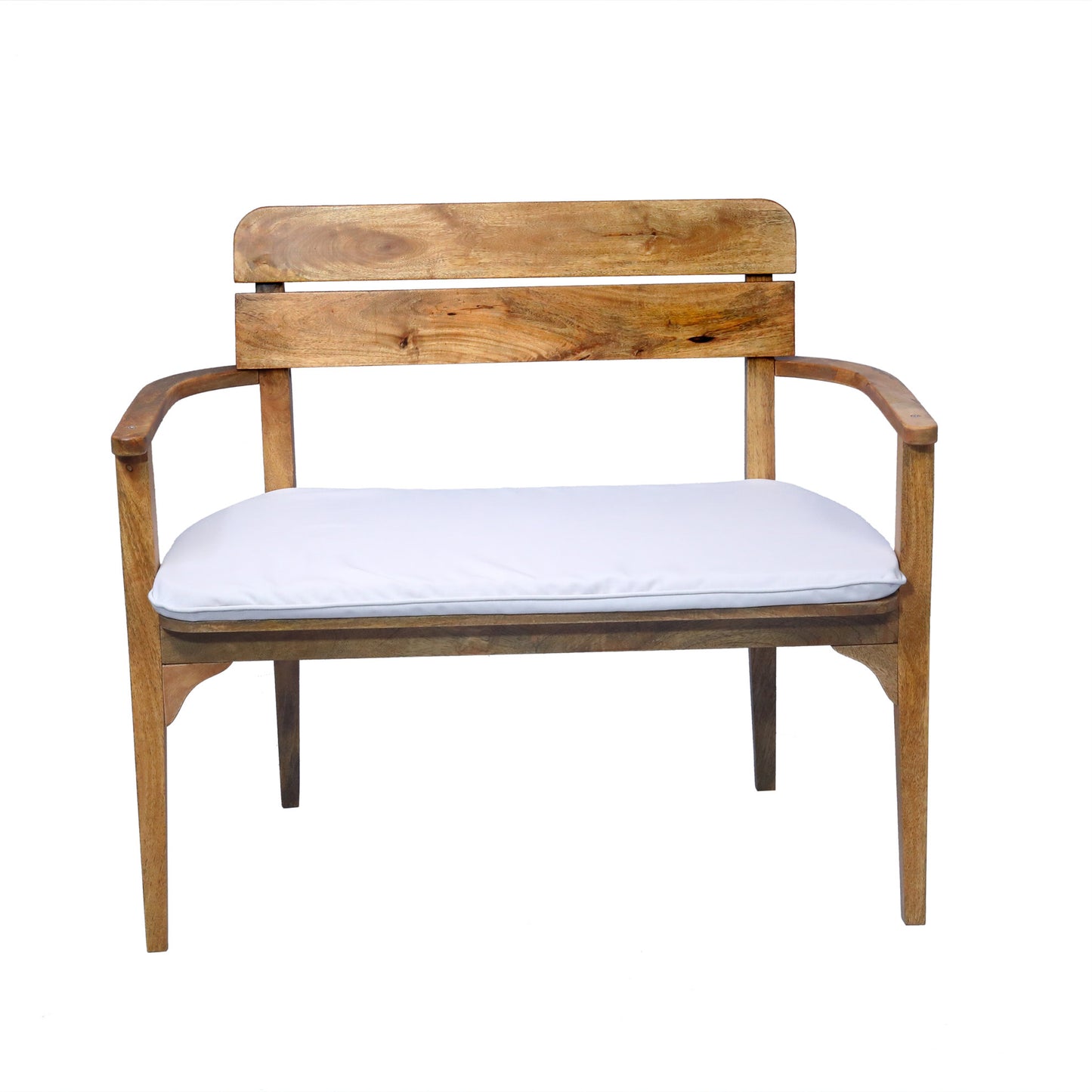 Japandi Outdoor-Indoor Dining 2 Seater Bench Mango Wood