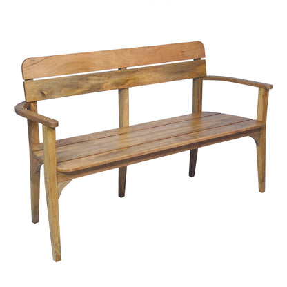 Japandi Outdoor-Indoor Dining 3 Seater Bench Mango Wood