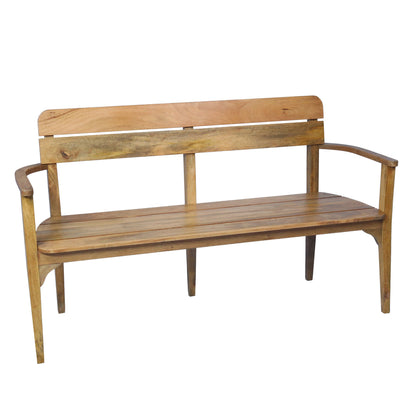 Japandi Outdoor-Indoor Dining 3 Seater Bench Mango Wood