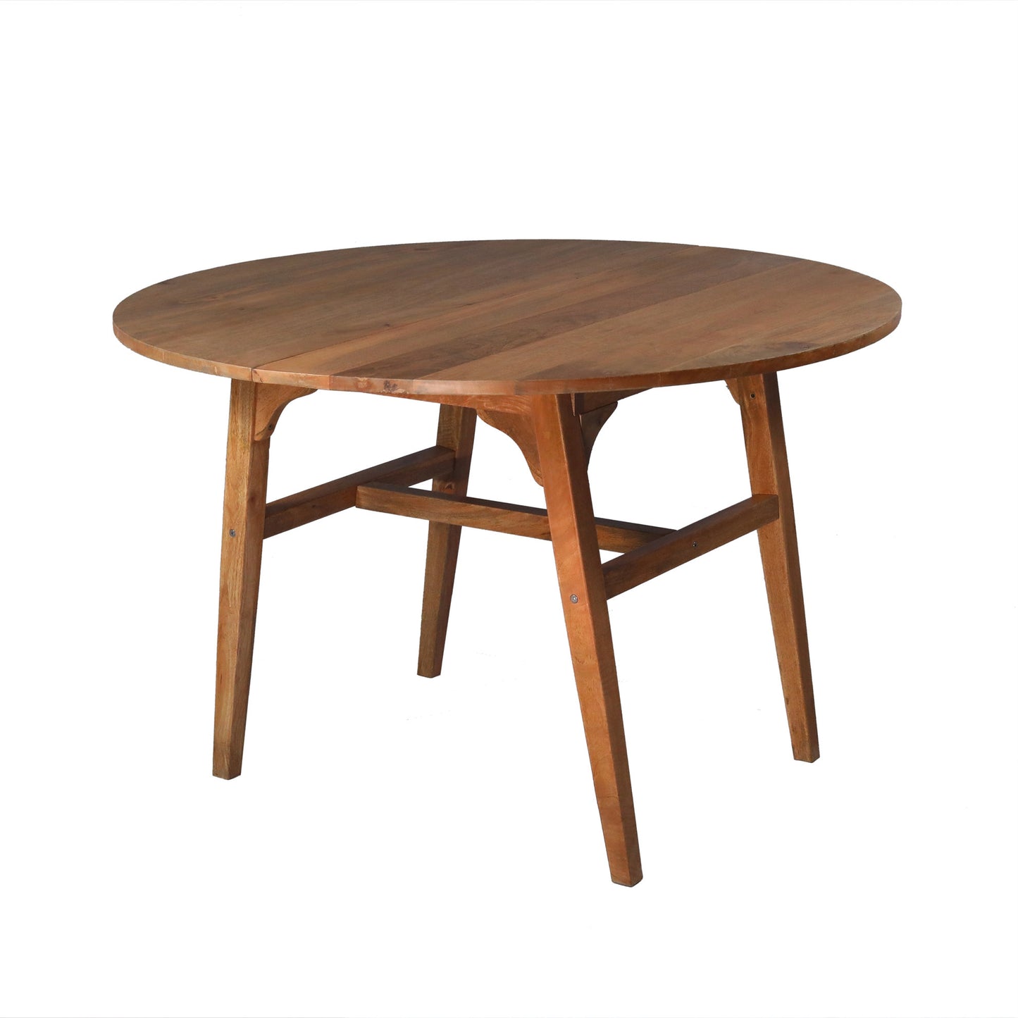 Japandi 4 Seater Outdoor-Indoor Round Dining Table Mango Wood