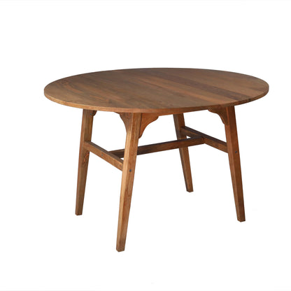 Japandi 4 Seater Outdoor-Indoor Round Dining Table Mango Wood