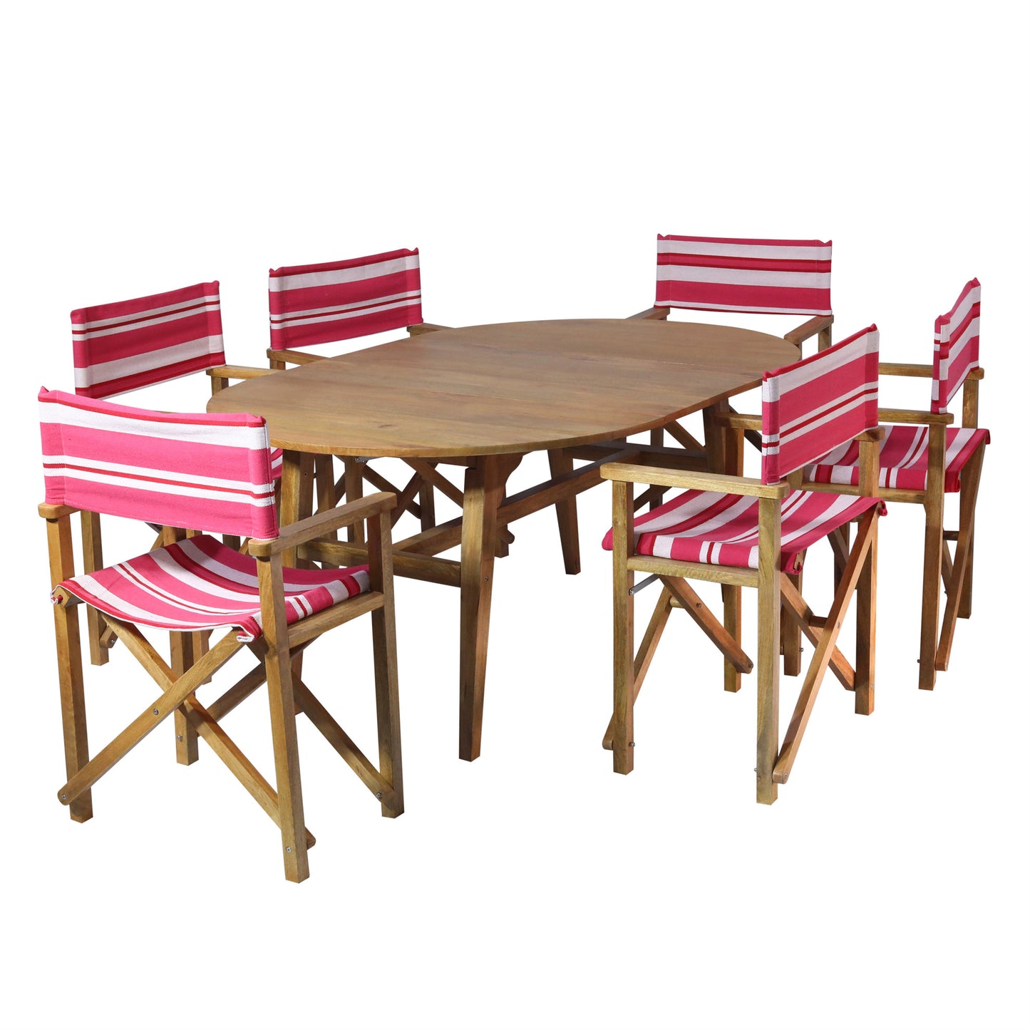 Japandi 6 Seater Outdoor-Indoor Oval Dining Table Mango Wood