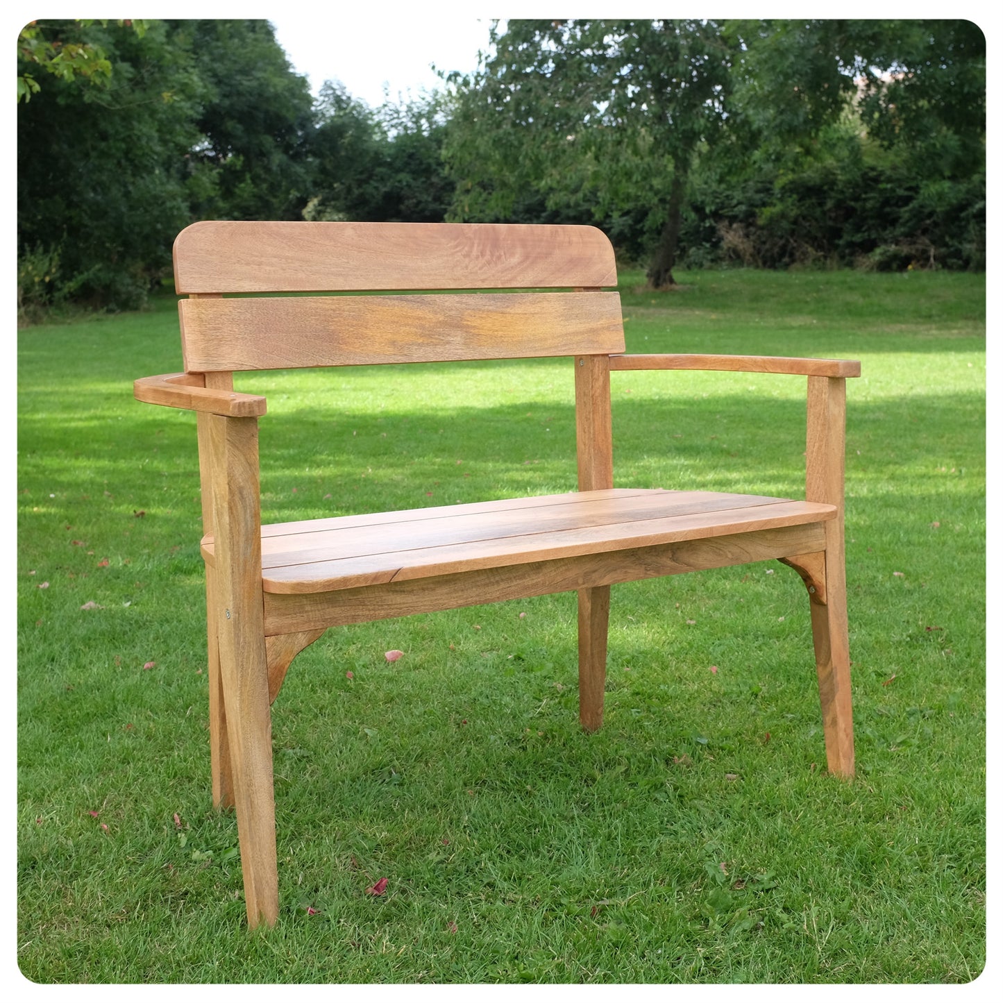 Japandi Outdoor-Indoor Dining 2 Seater Bench Mango Wood