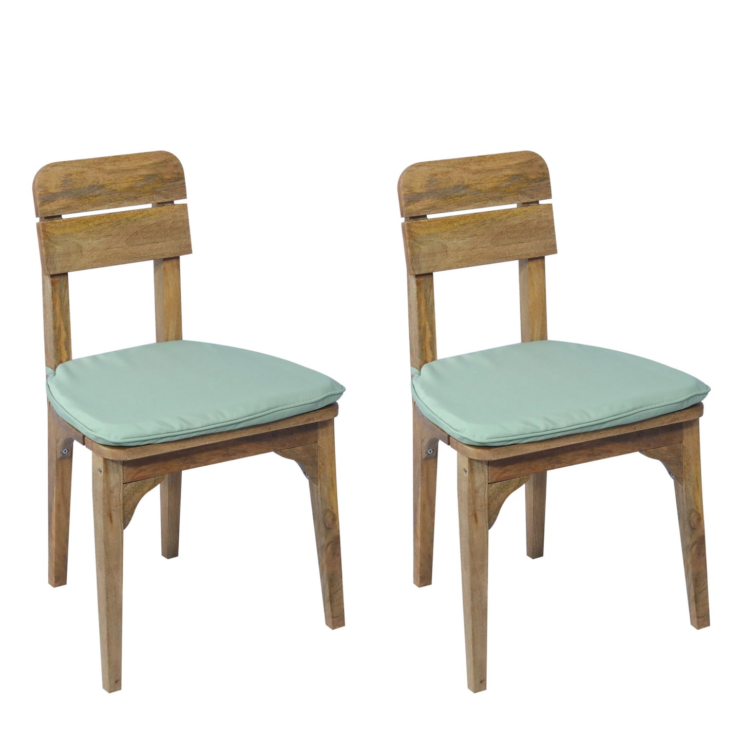 Japandi Outdoor-Indoor Dining Chair Mango Wood, set of 2