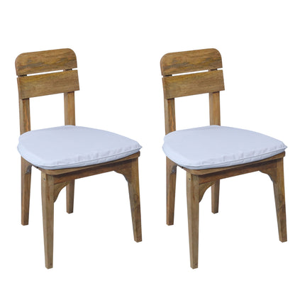 Japandi Outdoor-Indoor Dining Chair Mango Wood, set of 2