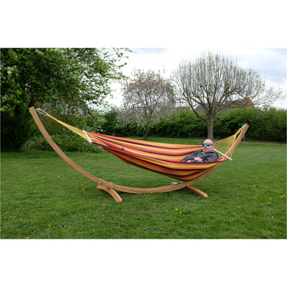 Jazz Spreader Bar Hammock With Wooden Hammock Stand Set L