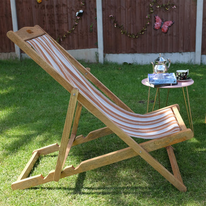 Petangue Mango Wood Folding Premium Deck Chair