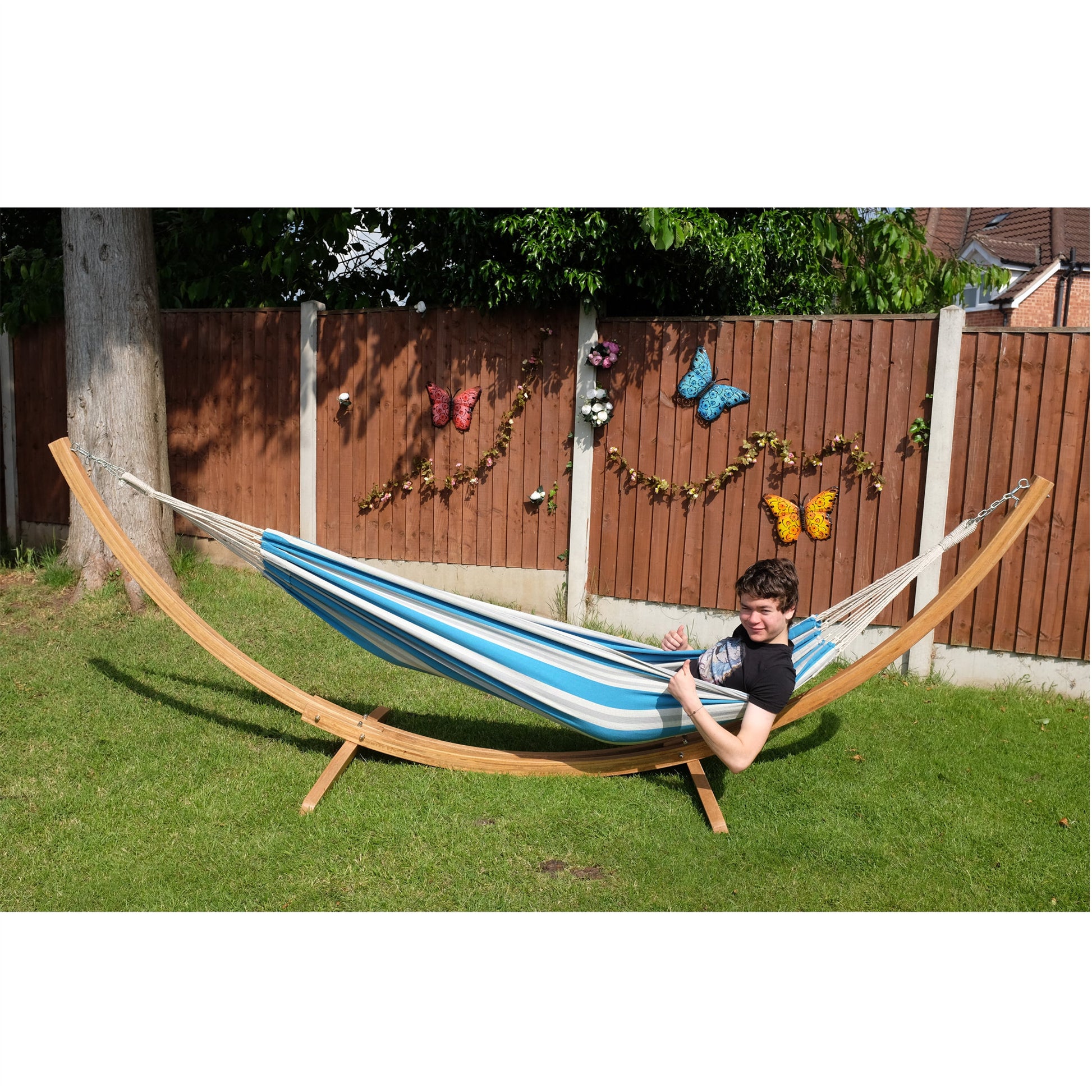 St Ives traditional outdoor hammock and stand set, hammocks with stands, Hammocks