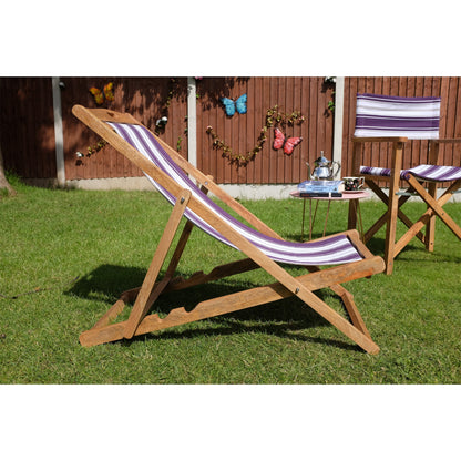 Violet Mango Wood Folding Premium Deck Chair