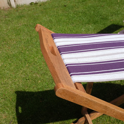 Violet Mango Wood Folding Premium Deck Chair