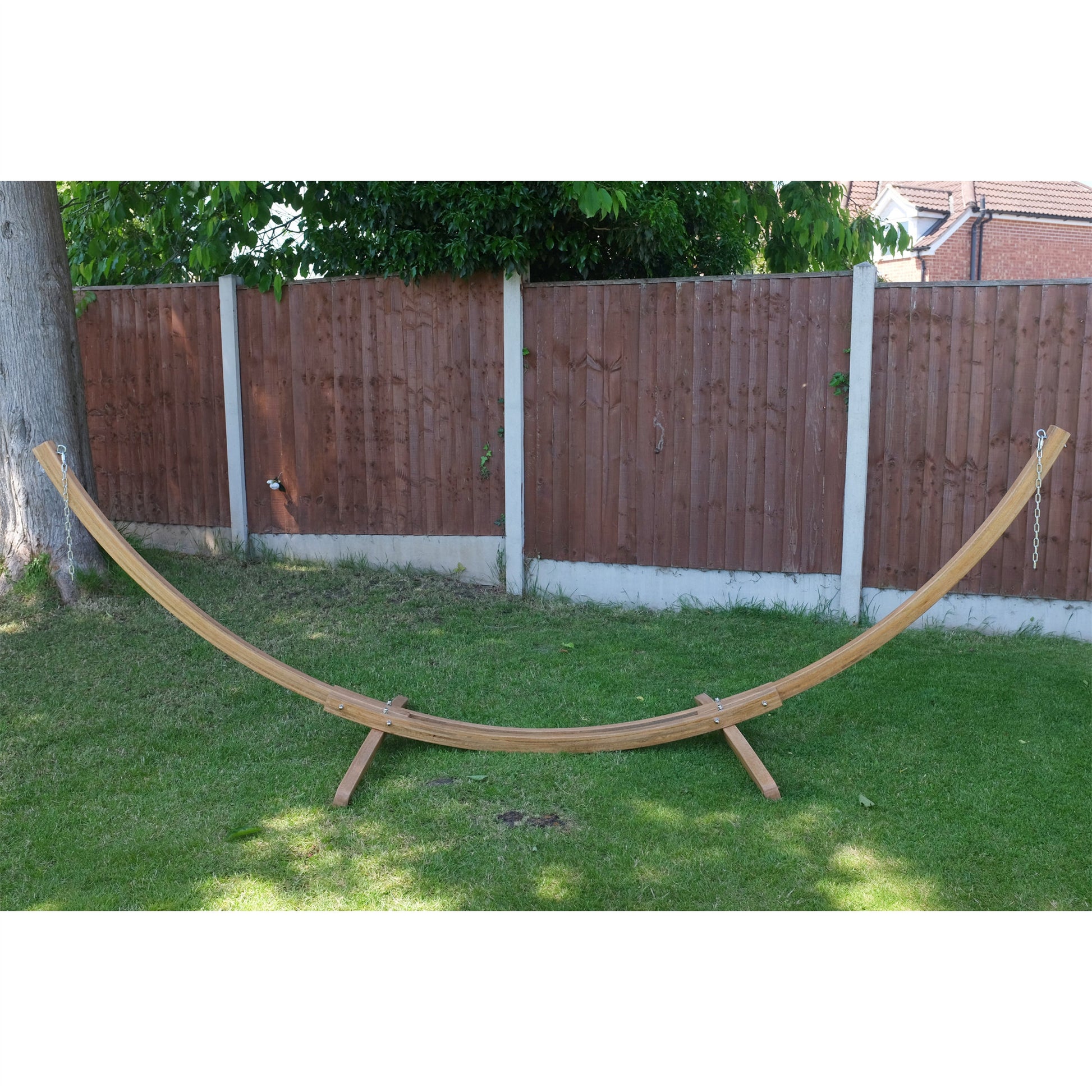 wooden hammock stand