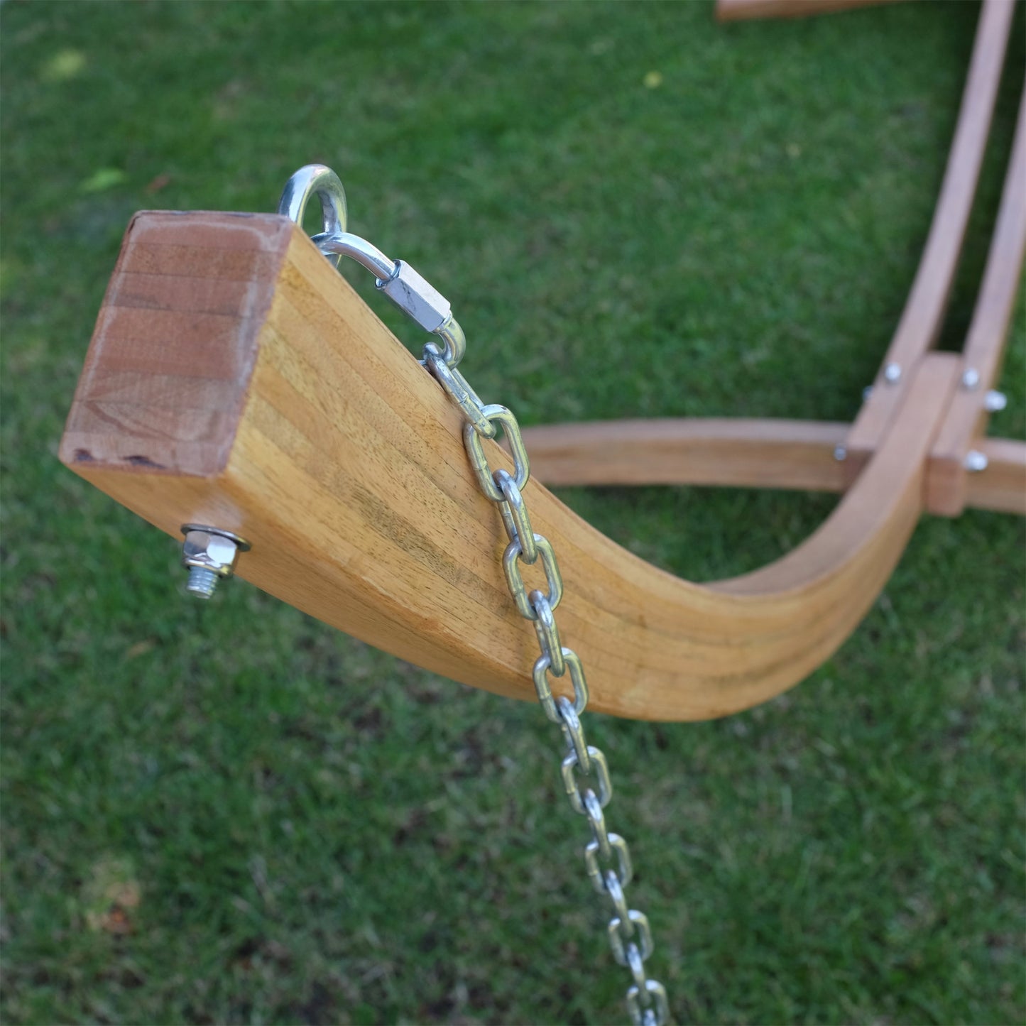 wooden hammock stand