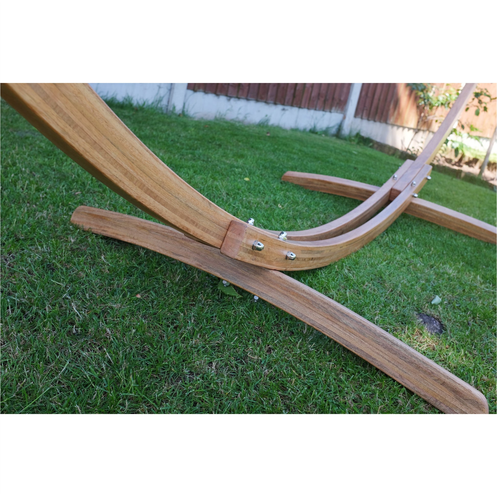 wooden hammock stand