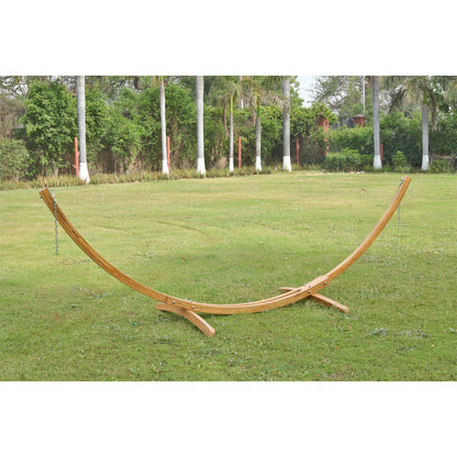 wooden hammock stand