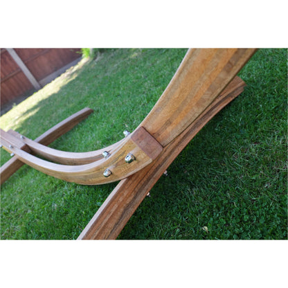 wooden hammock stand