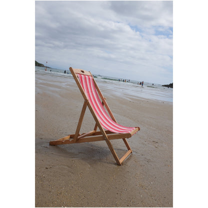 Fuchsia Mango Wood Folding Premium Deck Chair