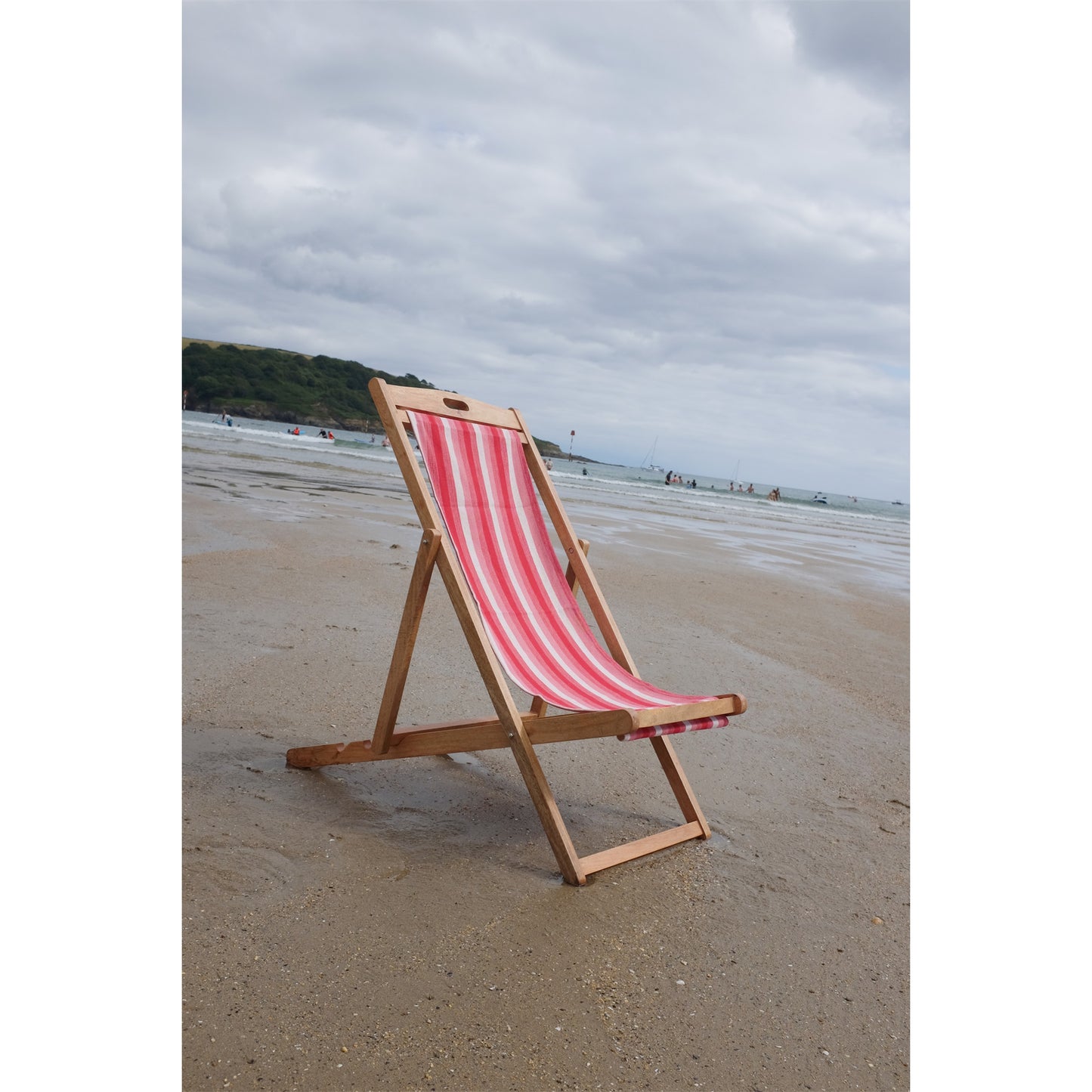 Fuchsia Mango Wood Folding Premium Deck Chair