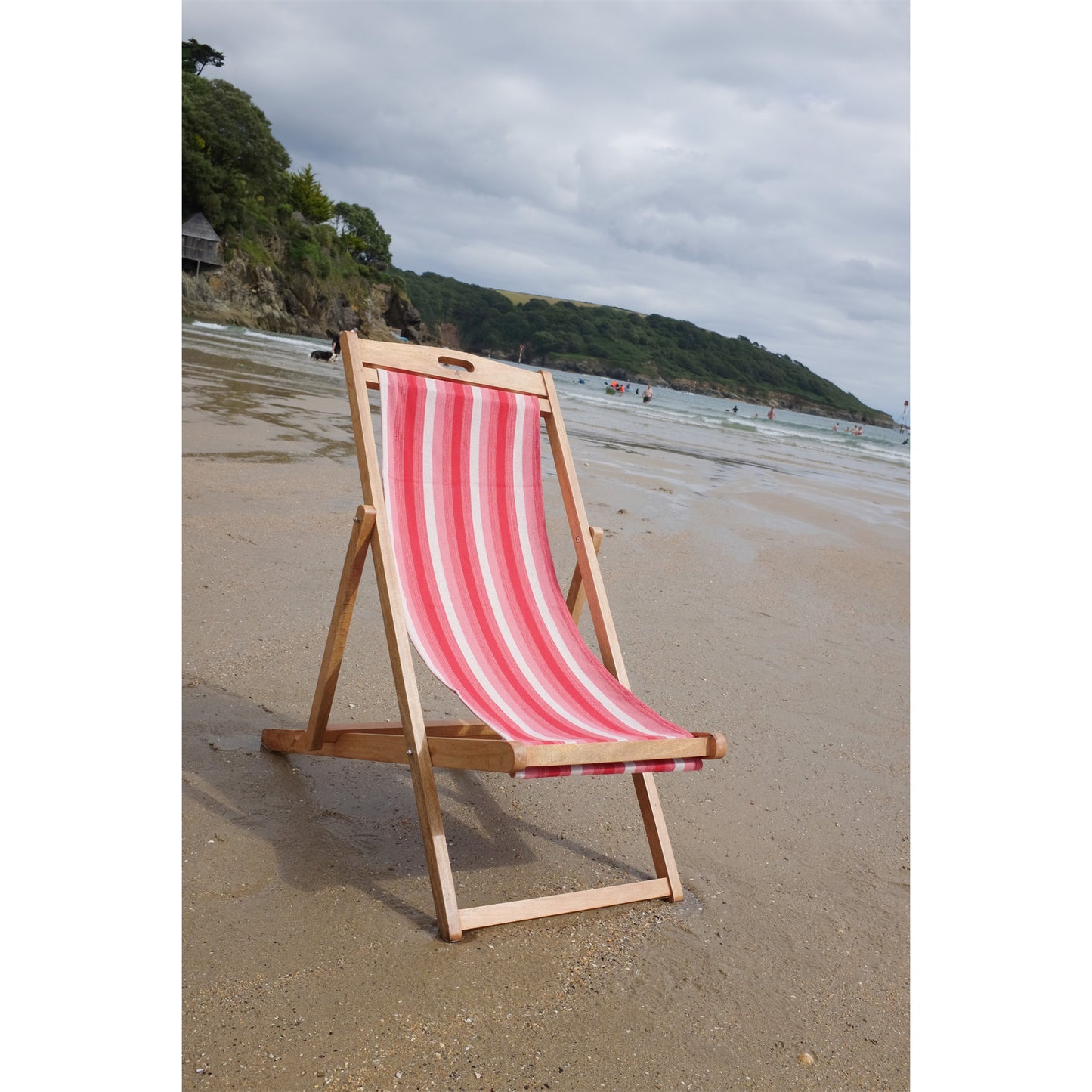 Fuchsia Mango Wood Folding Premium Deck Chair