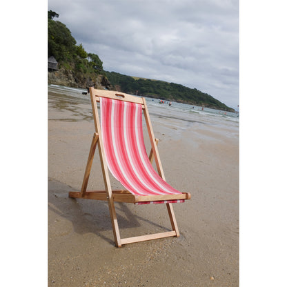 Fuchsia Mango Wood Folding Premium Deck Chair