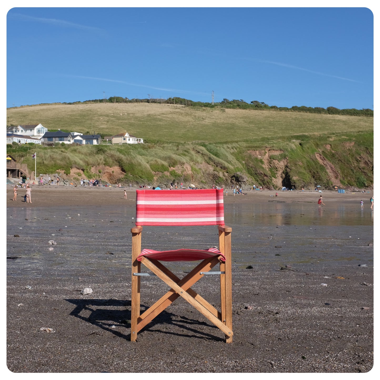 Fuchsia Mango Wood Folding Premium Director's Chair