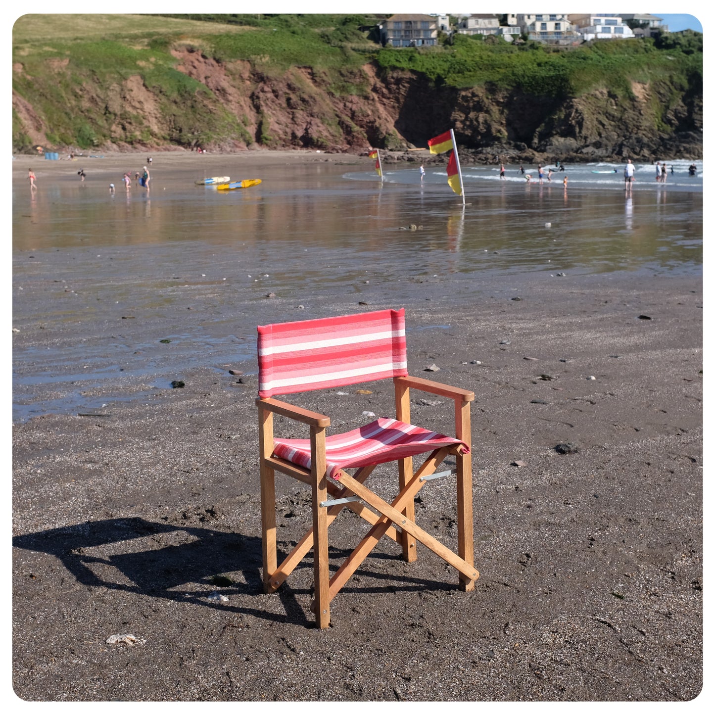 Fuchsia Mango Wood Folding Premium Director's Chair