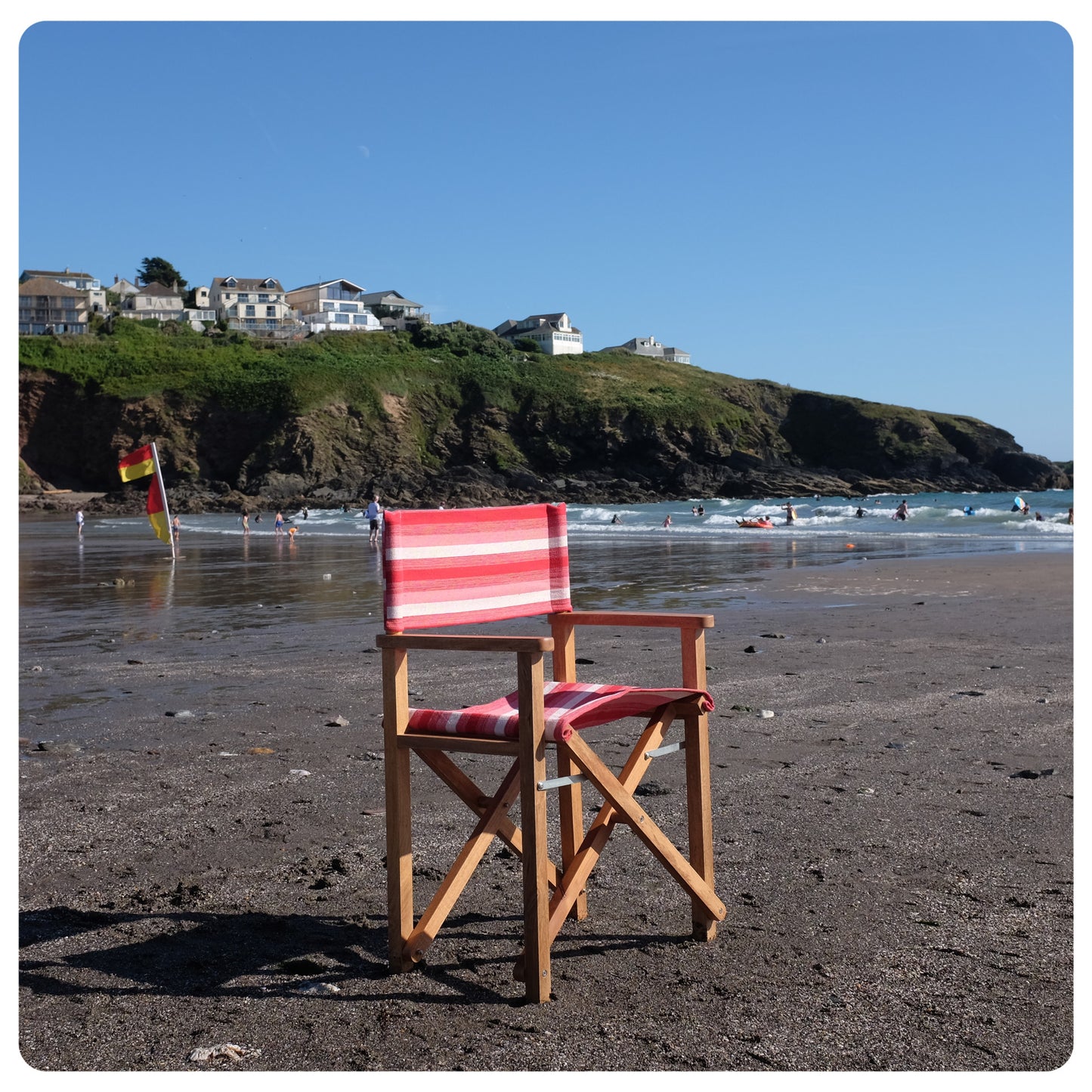 Fuchsia Mango Wood Folding Premium Director's Chair