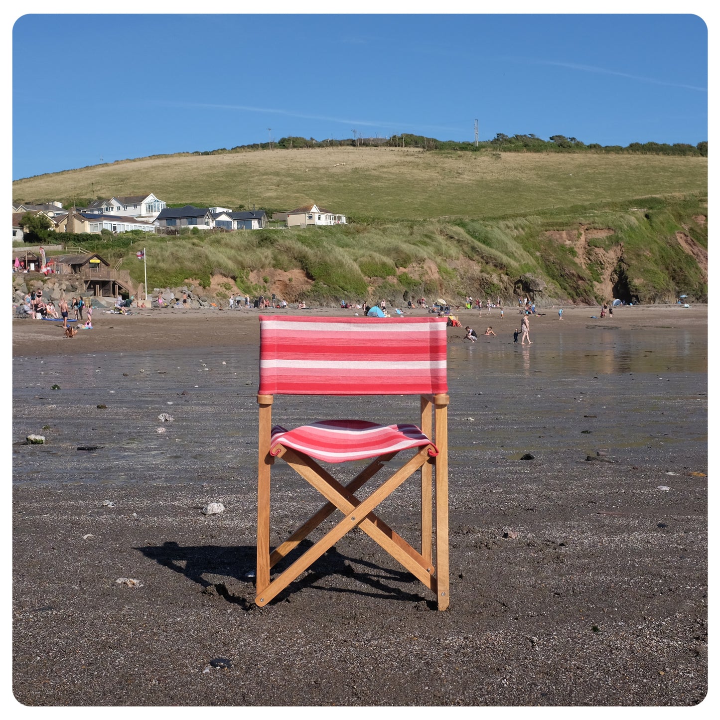 Fuchsia Mango Wood Folding Premium Director's Chair