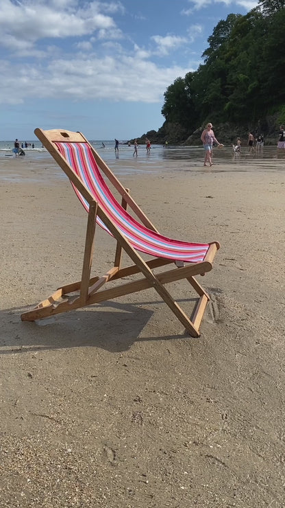 Beach Huts Mango Wood Folding Premium Deck Chair